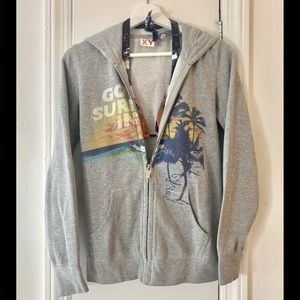 Roxy sweatshirts and hoodies grey with beach graphics, small